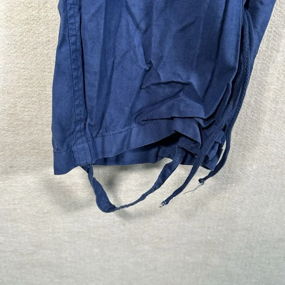 Workwear Coverall Navy Blue Pants Mens Large Wide Leg Pass Through Pockets Over